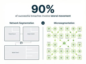 90 percent of successful breaches involve lateral movement between network segments